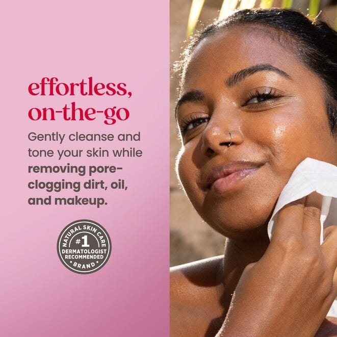 Micellar Makeup Removing Towelettes with Rose Water - US 6238