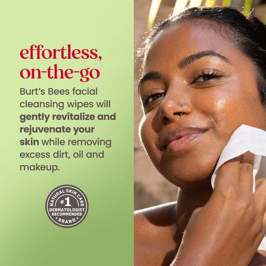 Sensitive Facial Cleansing Towelettes with Aloe Vera - US 5768