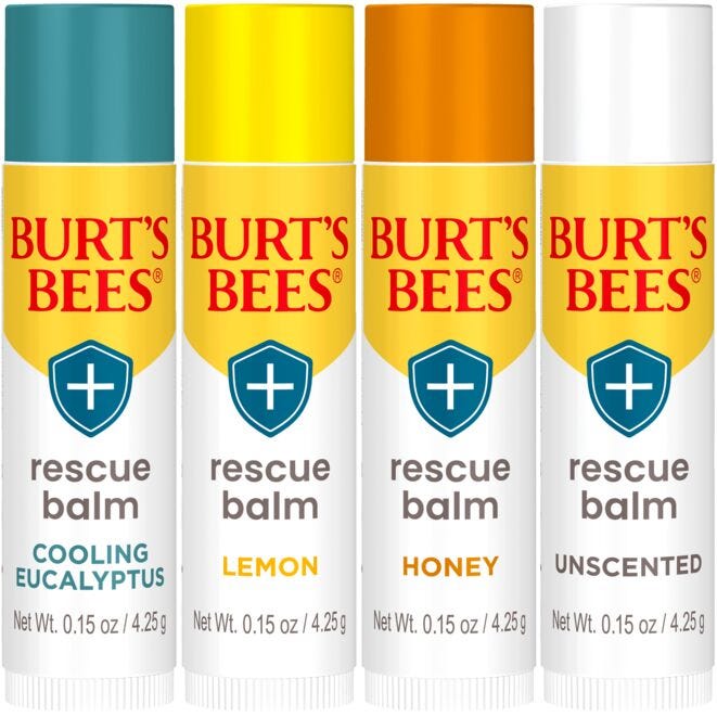Burt's Bees Lip Balm Rescue 4 Pack - US 8246