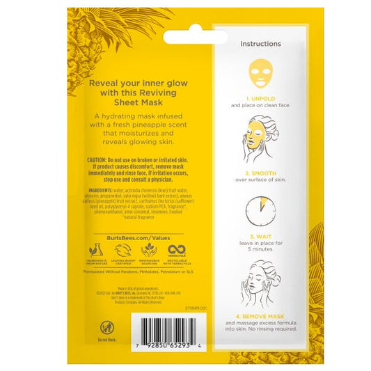 Reviving Pineapple Sheet Mask - US 5837