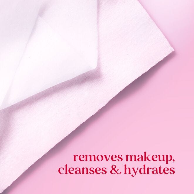 Micellar Makeup Removing Towelettes with Rose Water - US 6238