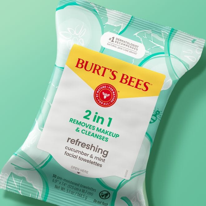 Facial Cleansing Towelettes with Cucumber & Mint - US 7778