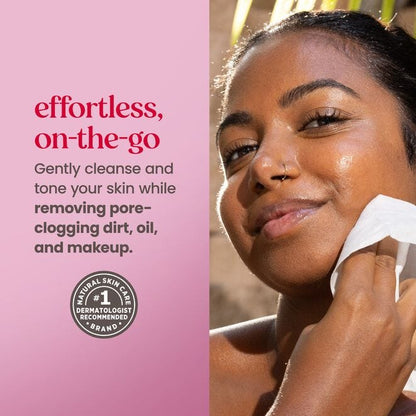 Micellar Makeup Removing Towelettes with Rose Water - US 6238