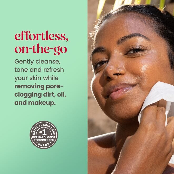 Facial Cleansing Towelettes with Cucumber & Mint - US 7778