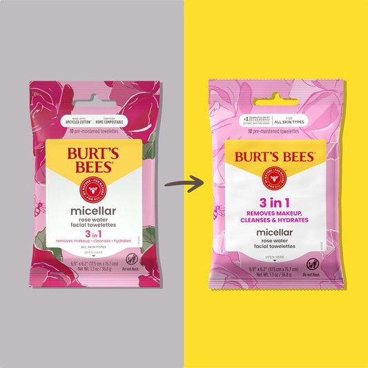 Micellar Makeup Removing Towelettes with Rose Water - US 6238