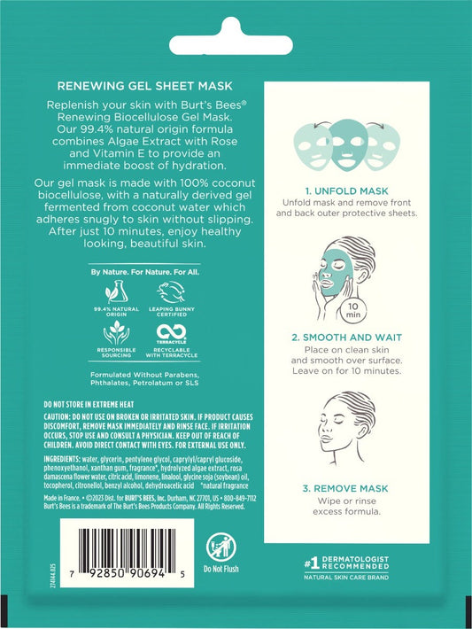 Renewing Biocellulose Gel Face Mask - US 5115